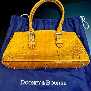 Dooney & Bourke Tan Croc Embossed
Leather Satchel